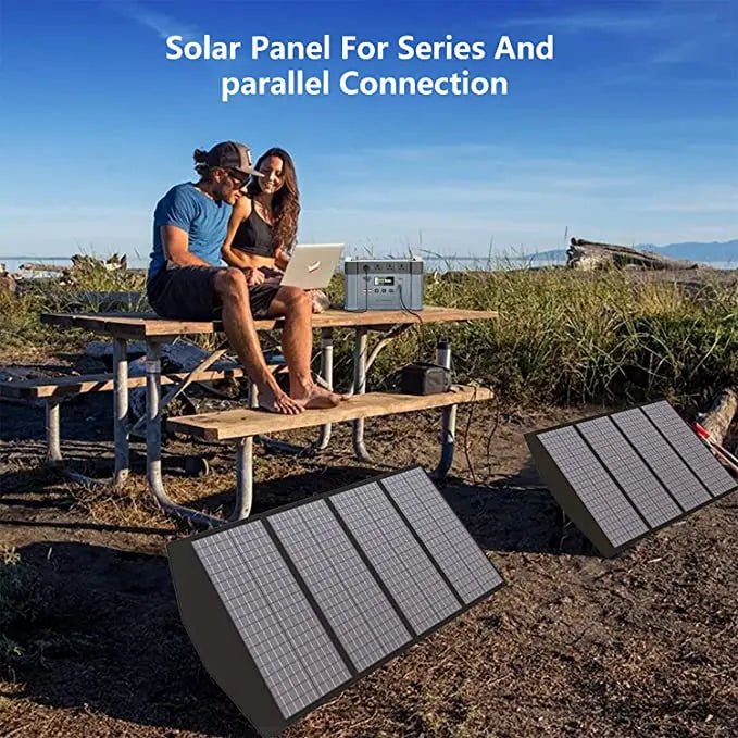 140W Portable Solar Panel Charger for Laptop Cellphone, Waterproof IP65 Foldable Solar Panel with DC and USB Output - LeeHT