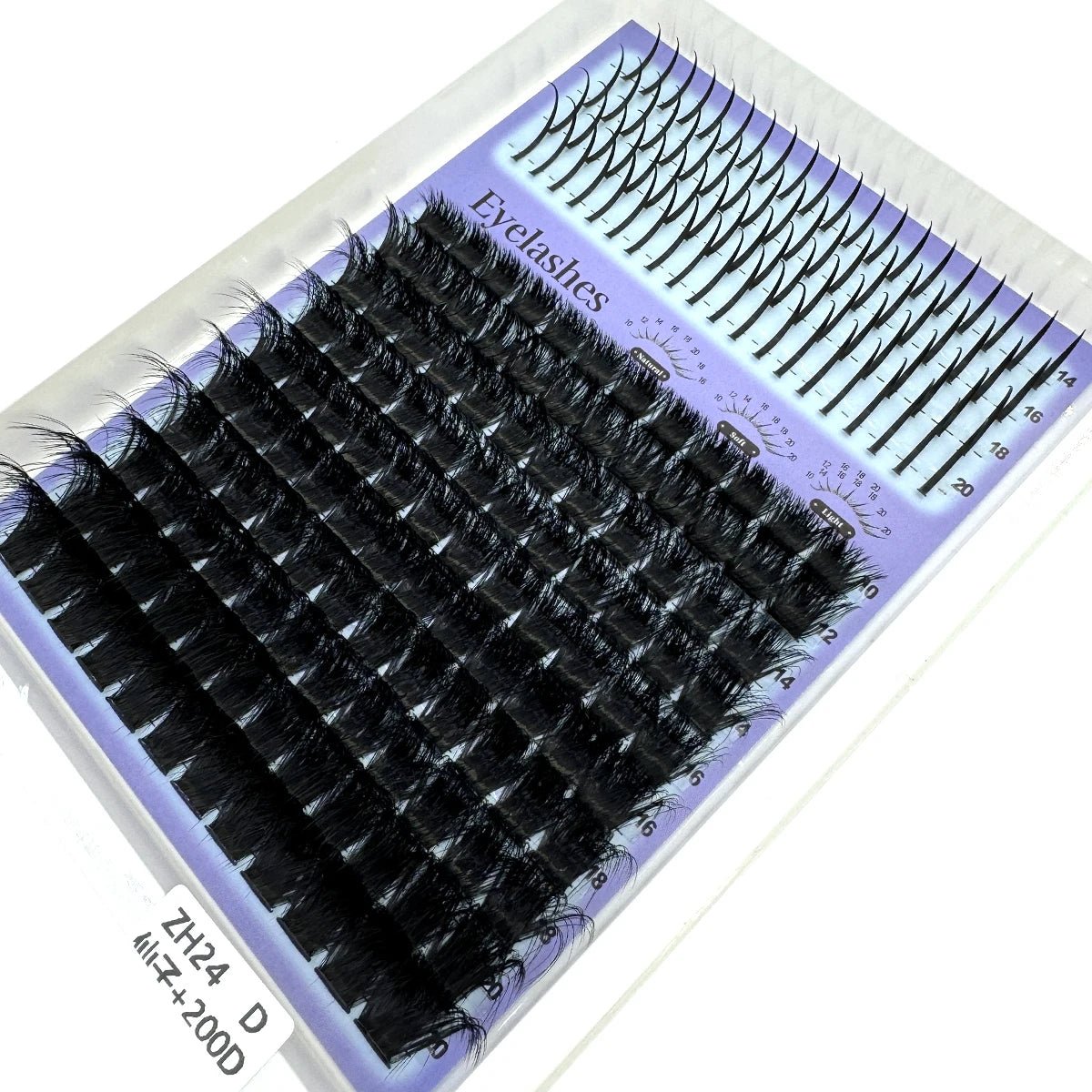 15Rows Lash Clusters Spikes Eyelash Extensions Spiky Lashes Extension Thick Individual Cluster Lashes with Spikes&Bottom Lashes - LeeHT