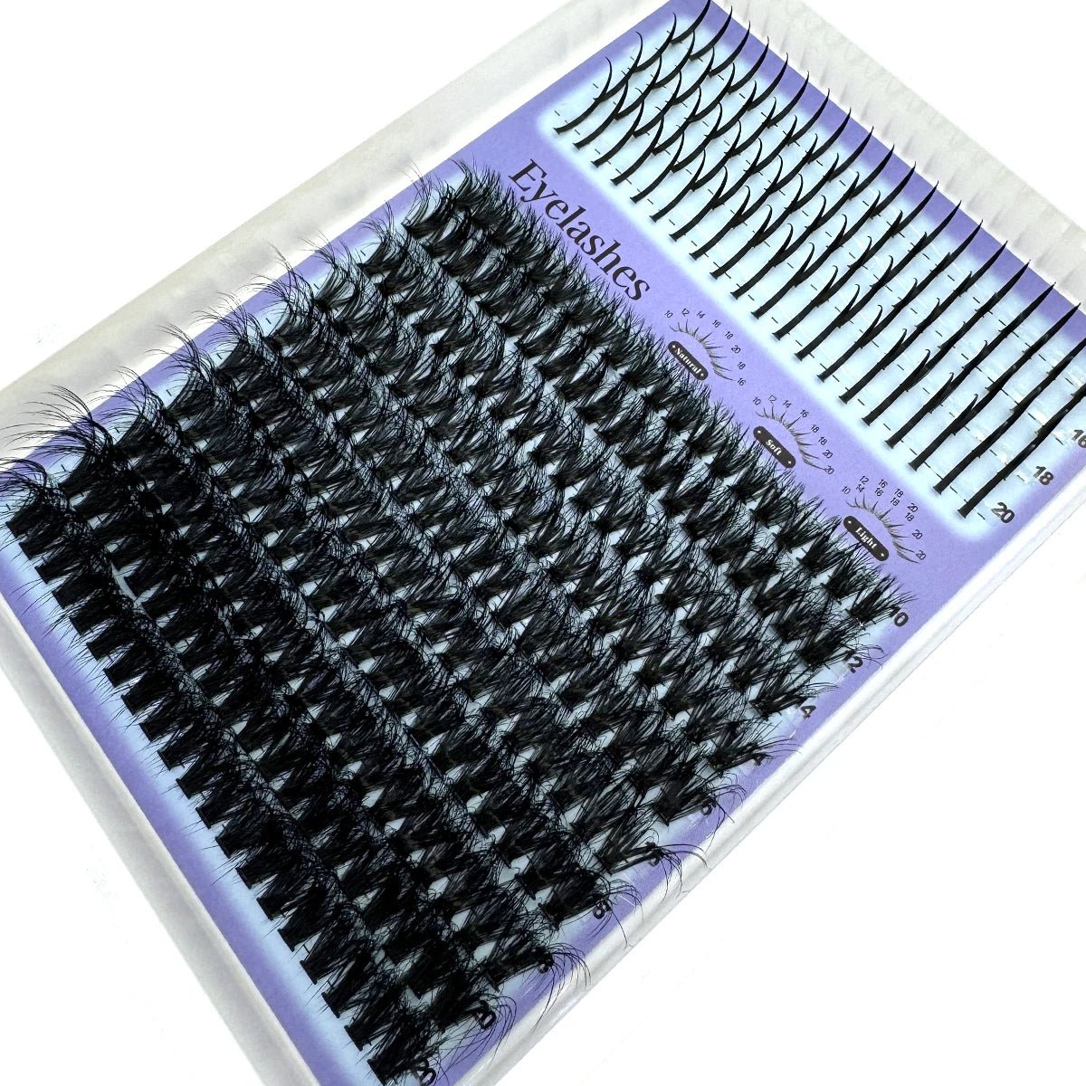 15Rows Lash Clusters Spikes Eyelash Extensions Spiky Lashes Extension Thick Individual Cluster Lashes with Spikes&Bottom Lashes - LeeHT