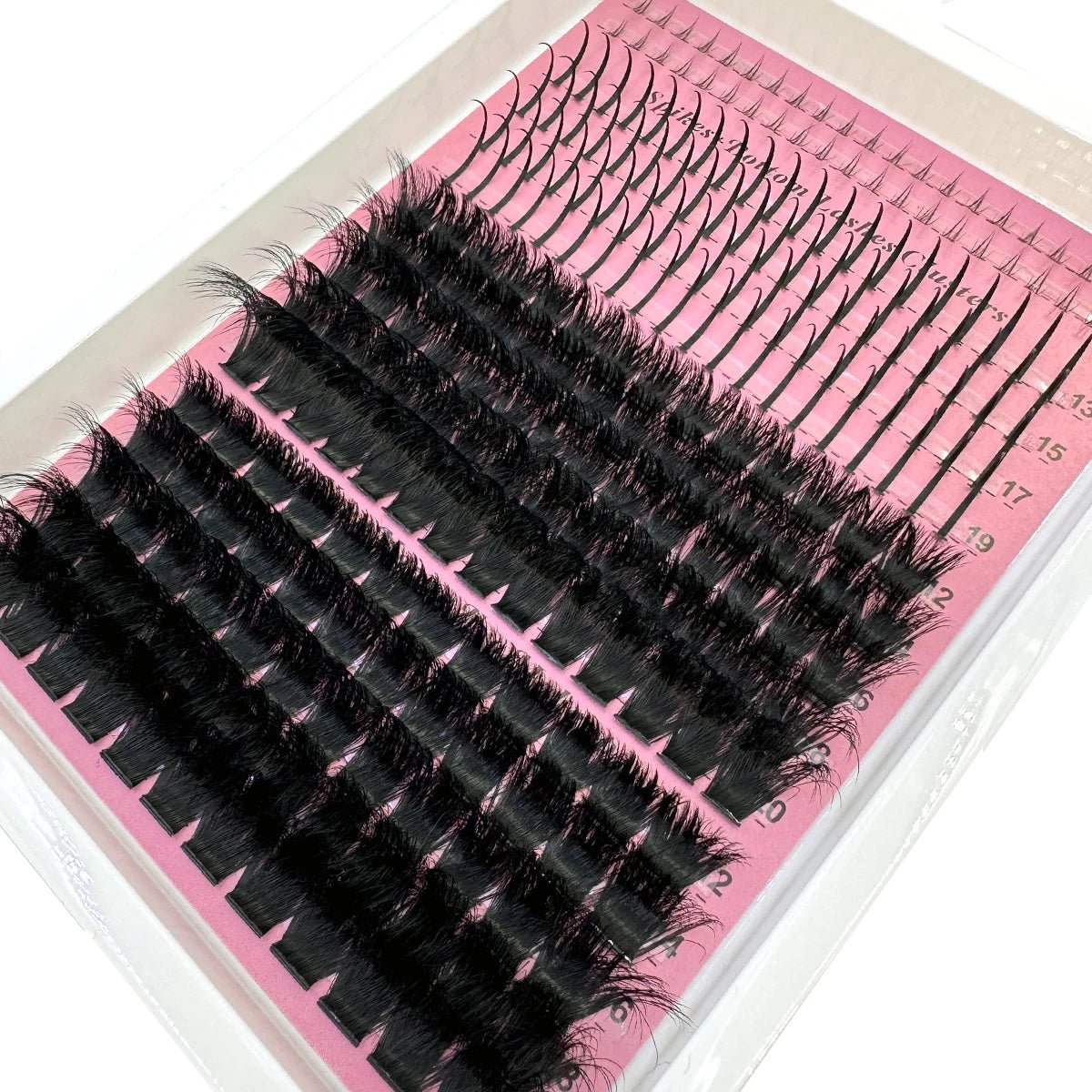 15Rows Lash Clusters Spikes Eyelash Extensions Spiky Lashes Extension Thick Individual Cluster Lashes with Spikes&Bottom Lashes - LeeHT