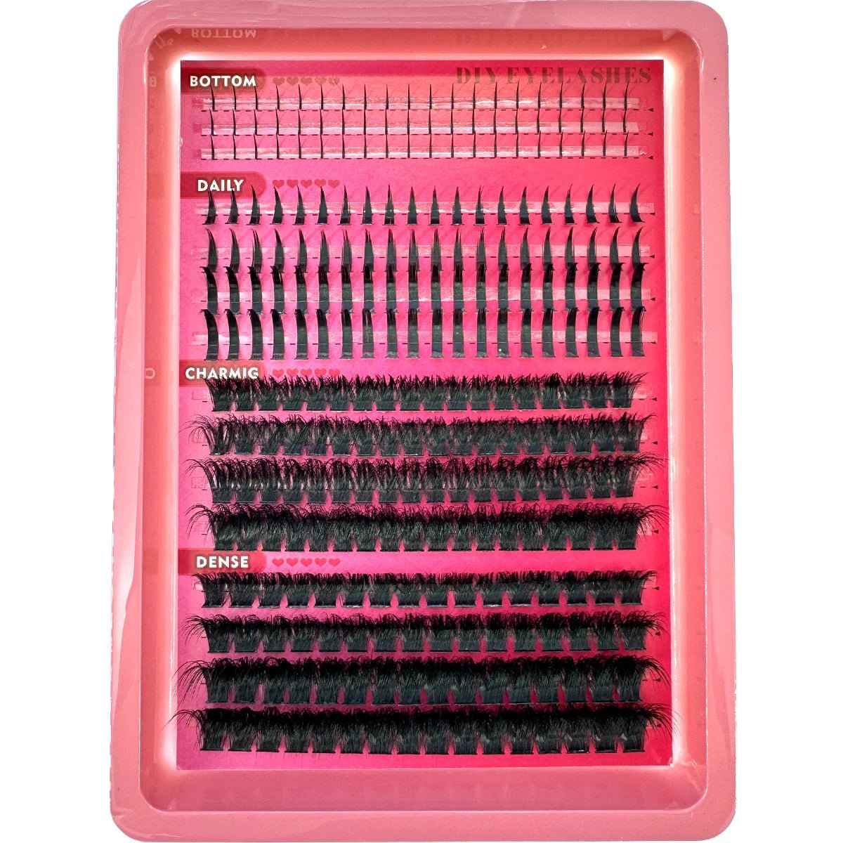 15Rows Lash Clusters Spikes Eyelash Extensions Spiky Lashes Extension Thick Individual Cluster Lashes with Spikes&Bottom Lashes - LeeHT