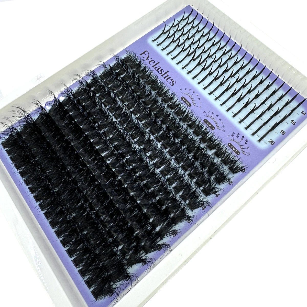 15Rows Lash Clusters Spikes Eyelash Extensions Spiky Lashes Extension Thick Individual Cluster Lashes with Spikes&Bottom Lashes - LeeHT