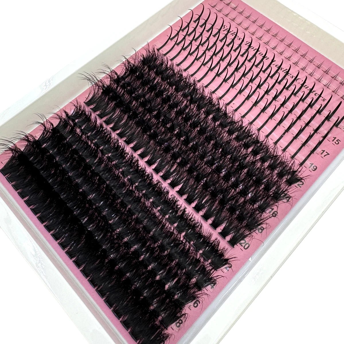 15Rows Lash Clusters Spikes Eyelash Extensions Spiky Lashes Extension Thick Individual Cluster Lashes with Spikes&Bottom Lashes - LeeHT