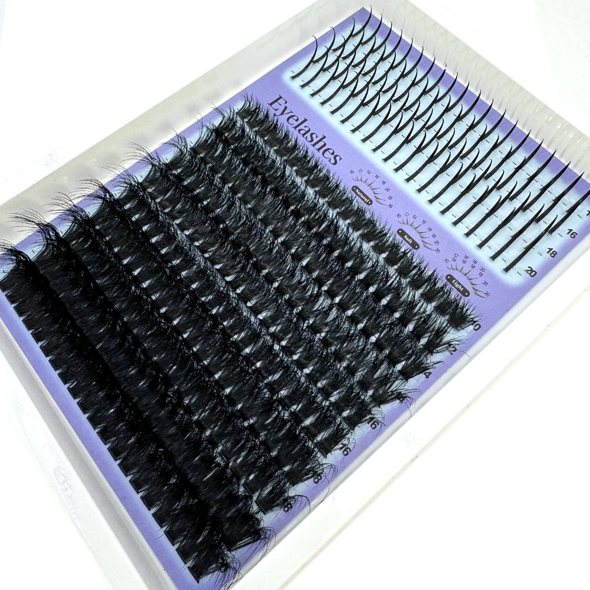 15Rows Lash Clusters Spikes Eyelash Extensions Spiky Lashes Extension Thick Individual Cluster Lashes with Spikes&Bottom Lashes - LeeHT