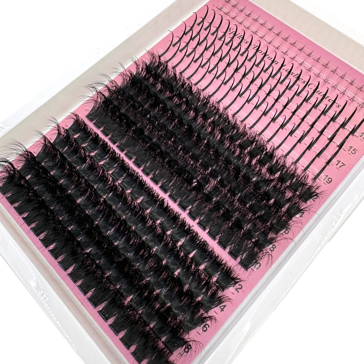 15Rows Lash Clusters Spikes Eyelash Extensions Spiky Lashes Extension Thick Individual Cluster Lashes with Spikes&Bottom Lashes - LeeHT