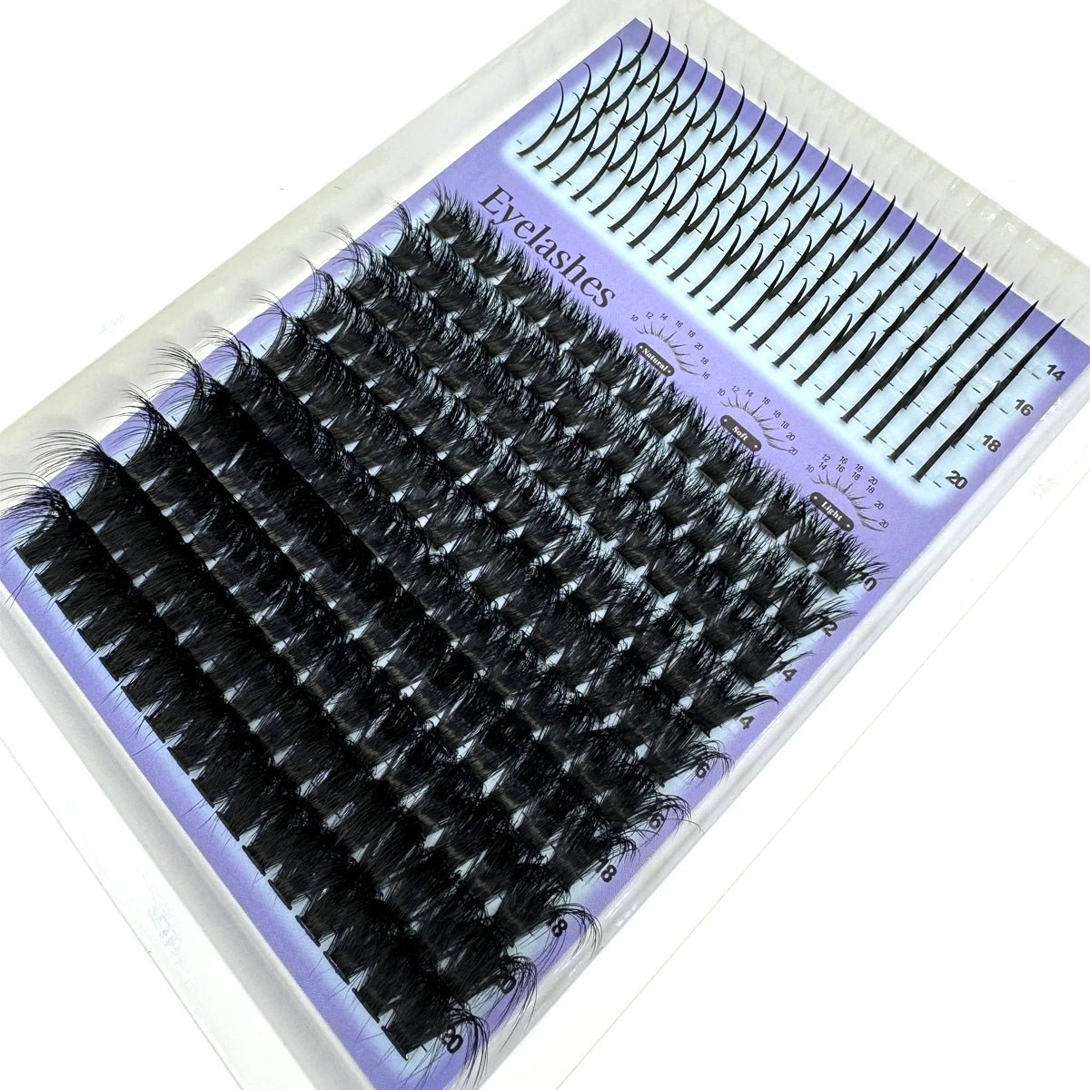 15Rows Lash Clusters Spikes Eyelash Extensions Spiky Lashes Extension Thick Individual Cluster Lashes with Spikes&Bottom Lashes - LeeHT