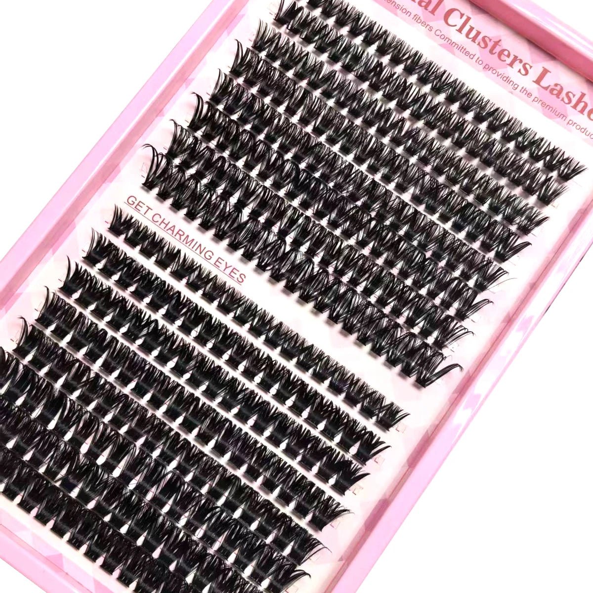15Rows Lash Clusters Spikes Eyelash Extensions Spiky Lashes Extension Thick Individual Cluster Lashes with Spikes&Bottom Lashes - LeeHT