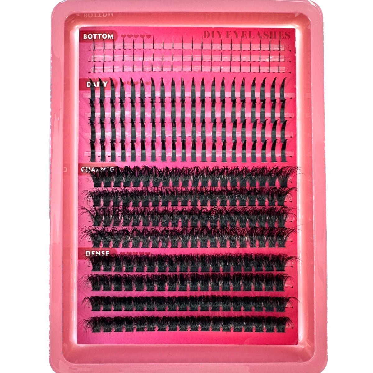 15Rows Lash Clusters Spikes Eyelash Extensions Spiky Lashes Extension Thick Individual Cluster Lashes with Spikes&Bottom Lashes - LeeHT