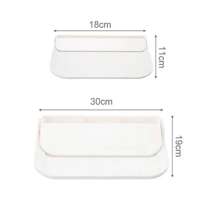 1pc Foldable Wall-mounted Shelf, For Bathroom, Toilet, Kitchen, Bedside, No Drilling Phone Storage, Wifi Router Storage - LeeHT
