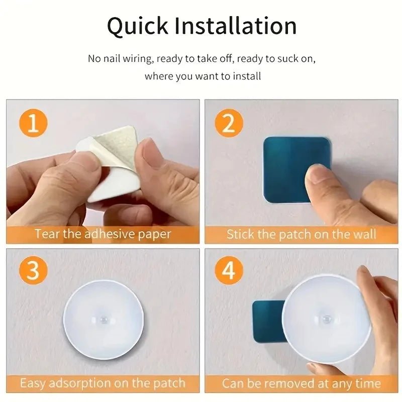 1pc Motion Sensor Night Light - Wireless LED Detector Lamp for Bedroom, Staircase, Closet, and Room Decor - LeeHT