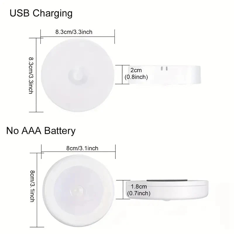 1pc Motion Sensor Night Light - Wireless LED Detector Lamp for Bedroom, Staircase, Closet, and Room Decor - LeeHT