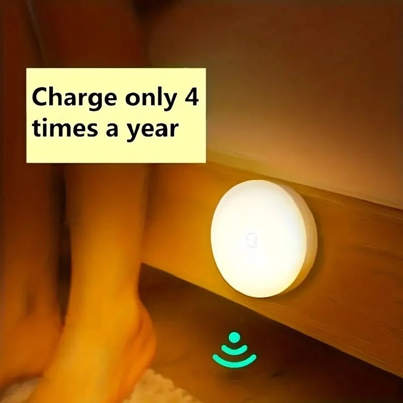 1pc Motion Sensor Night Light - Wireless LED Detector Lamp for Bedroom, Staircase, Closet, and Room Decor - LeeHT