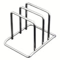 1pc Space-Saving Stainless Steel Pot Lid and Cutting Board Organizer Combo - Heavy-Duty Countertop Rack, kitchen organizer - LeeHT
