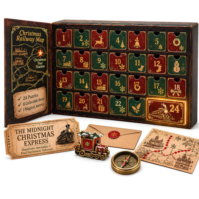 24-Day Mystery Adventure Advent Calendar – Christmas Puzzle Escape Room Game with 6 Themes, Daily Surprise Discovery - LeeHT
