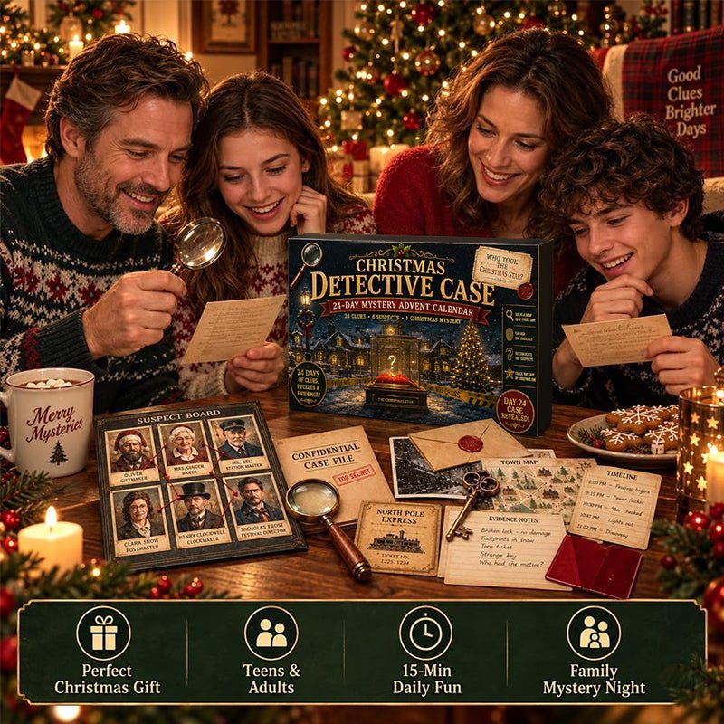 24-Day Mystery Adventure Advent Calendar – Christmas Puzzle Escape Room Game with 6 Themes, Daily Surprise Discovery - LeeHT