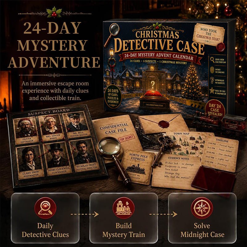 24-Day Mystery Adventure Advent Calendar – Christmas Puzzle Escape Room Game with 6 Themes, Daily Surprise Discovery - LeeHT