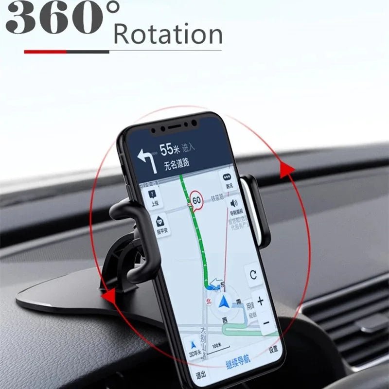 360 Rotatable Car Phone Holder Universal Cell Phone Stands Car Rack Dashboard Support for Auto Grip Mobile Phone Fixed Bracket - LeeHT