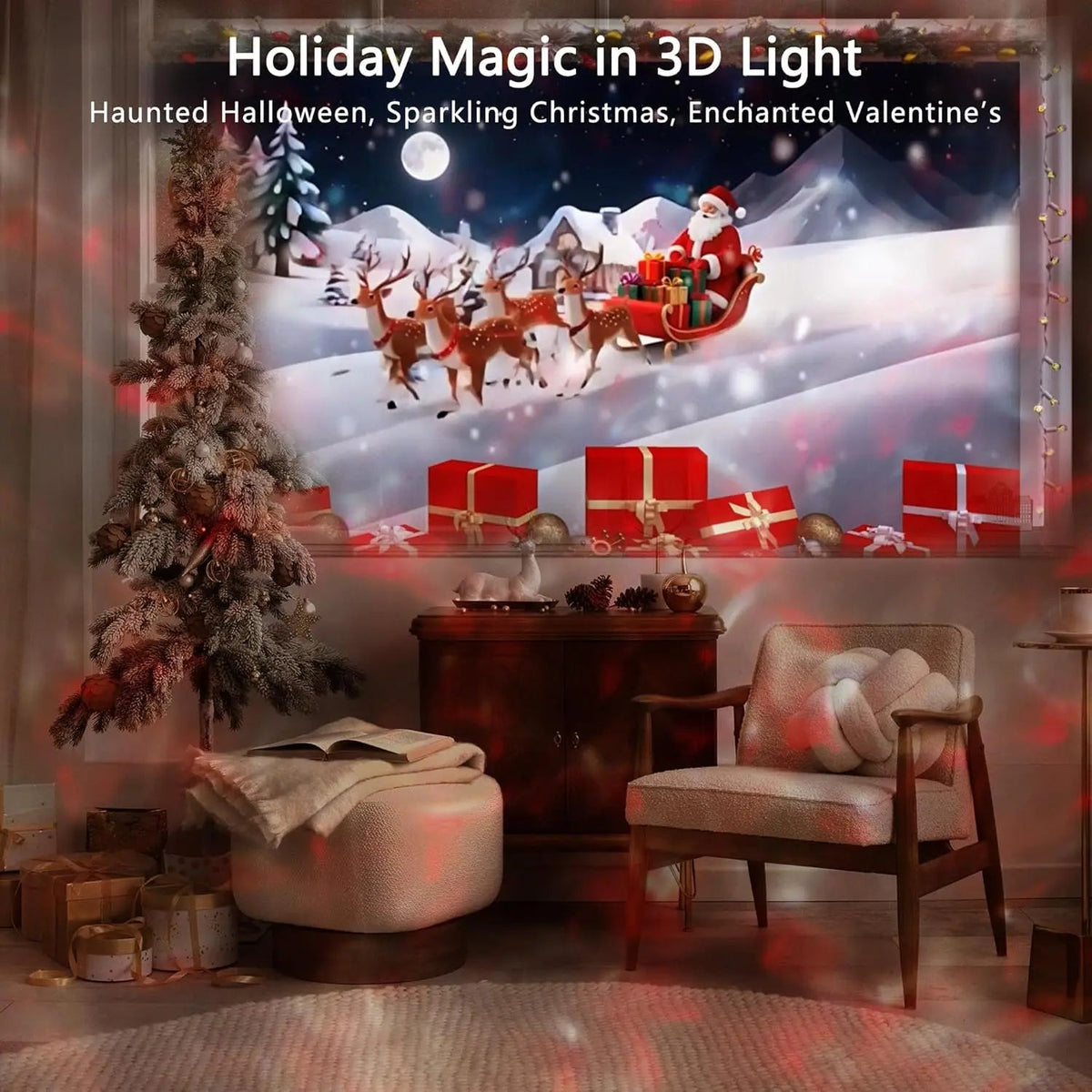 3D Dynamic Galaxy Projector, 3D Visual Star Projector Light with 90 Scenes, Planetarium Nightlight with Speaker for Room Decor - LeeHT