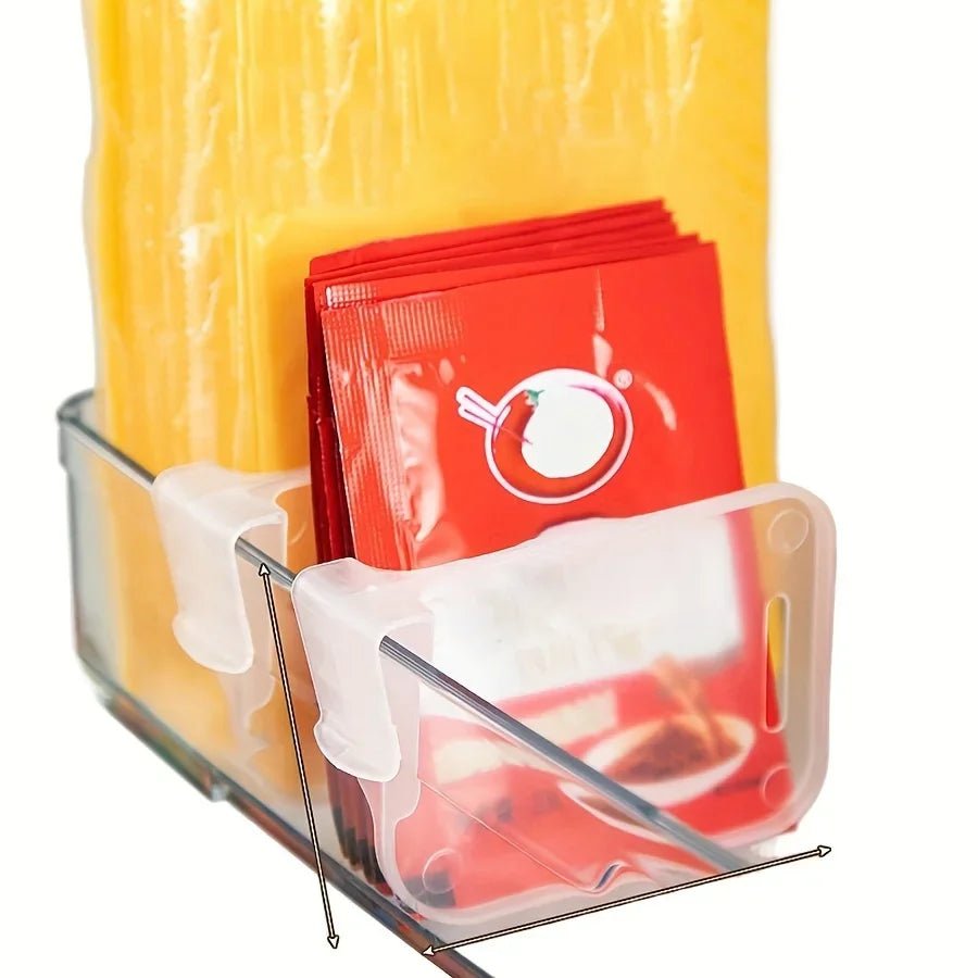 5 10 15 20PCS Sturdy Clear Refrigerator Organizer Dividers Adjustable Fridge Storage Kitchen Cabinets Space Saving Compartments - LeeHT