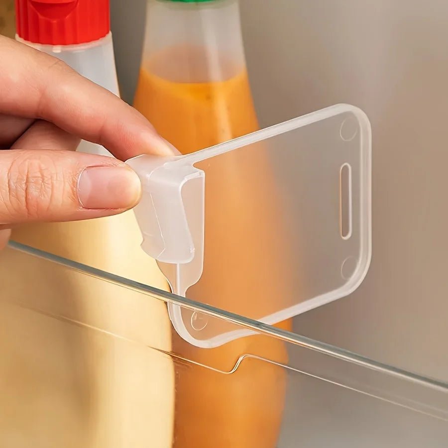 5 10 15 20PCS Sturdy Clear Refrigerator Organizer Dividers Adjustable Fridge Storage Kitchen Cabinets Space Saving Compartments - LeeHT