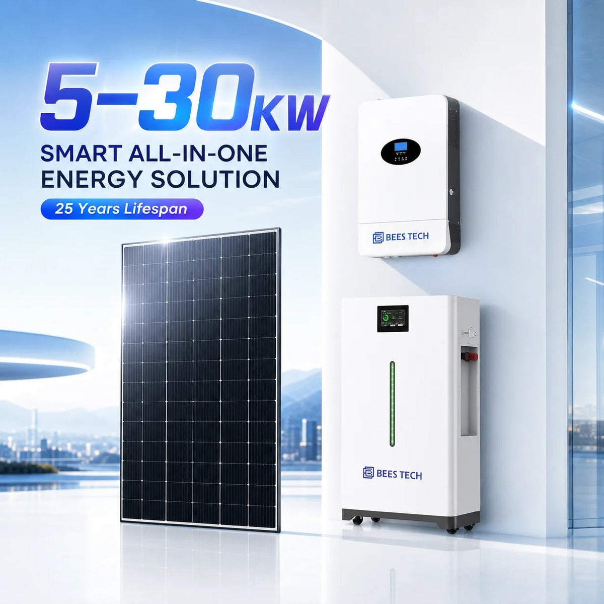 5kW 6.2kW 10kW Solar Power Kit Completo Fotovoltaico Sistema Energia Solare Panneau Solaire Battery Storage - LeeHT