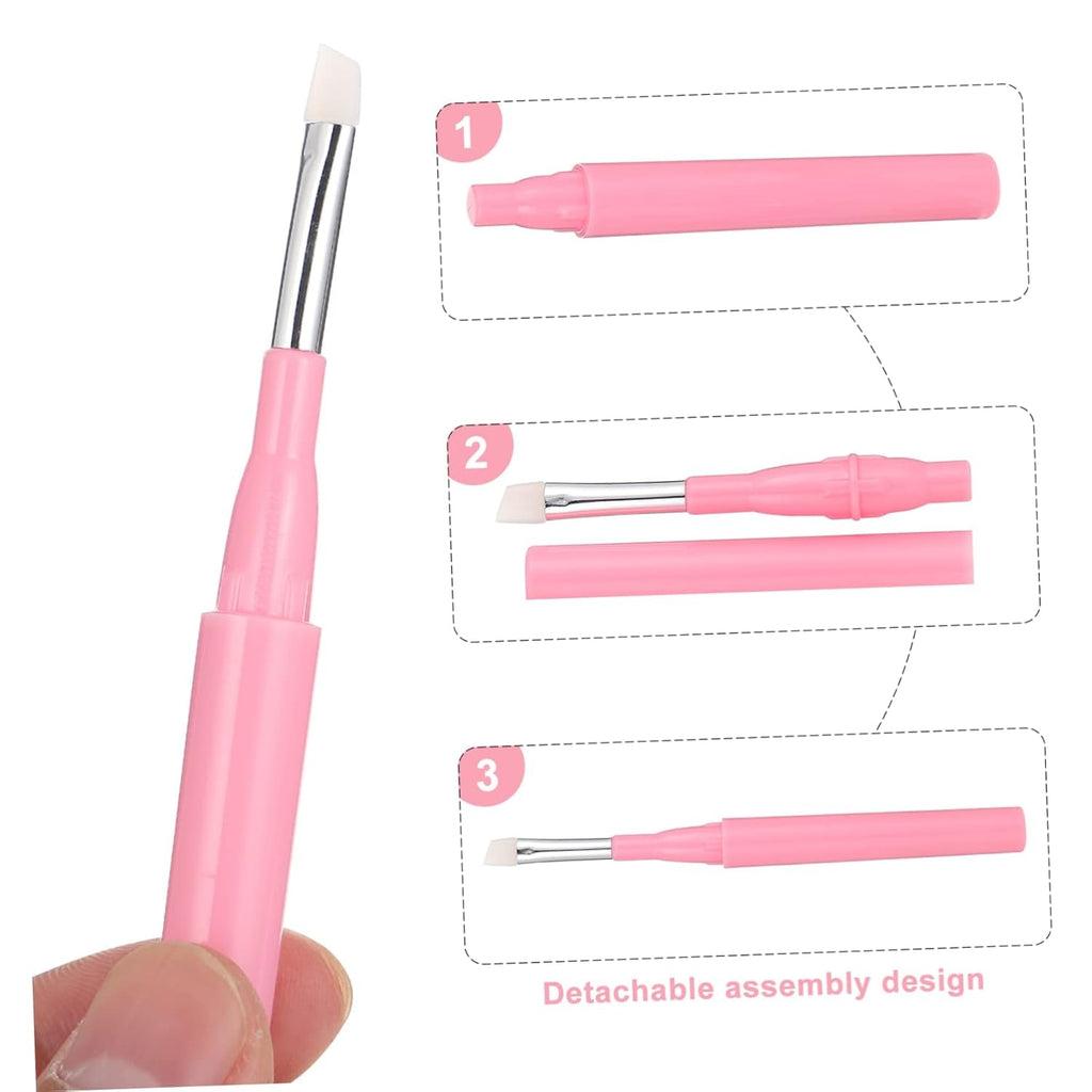 6Pcs Eyebrow Makeup Brush Set Silicone for Lip and Brow