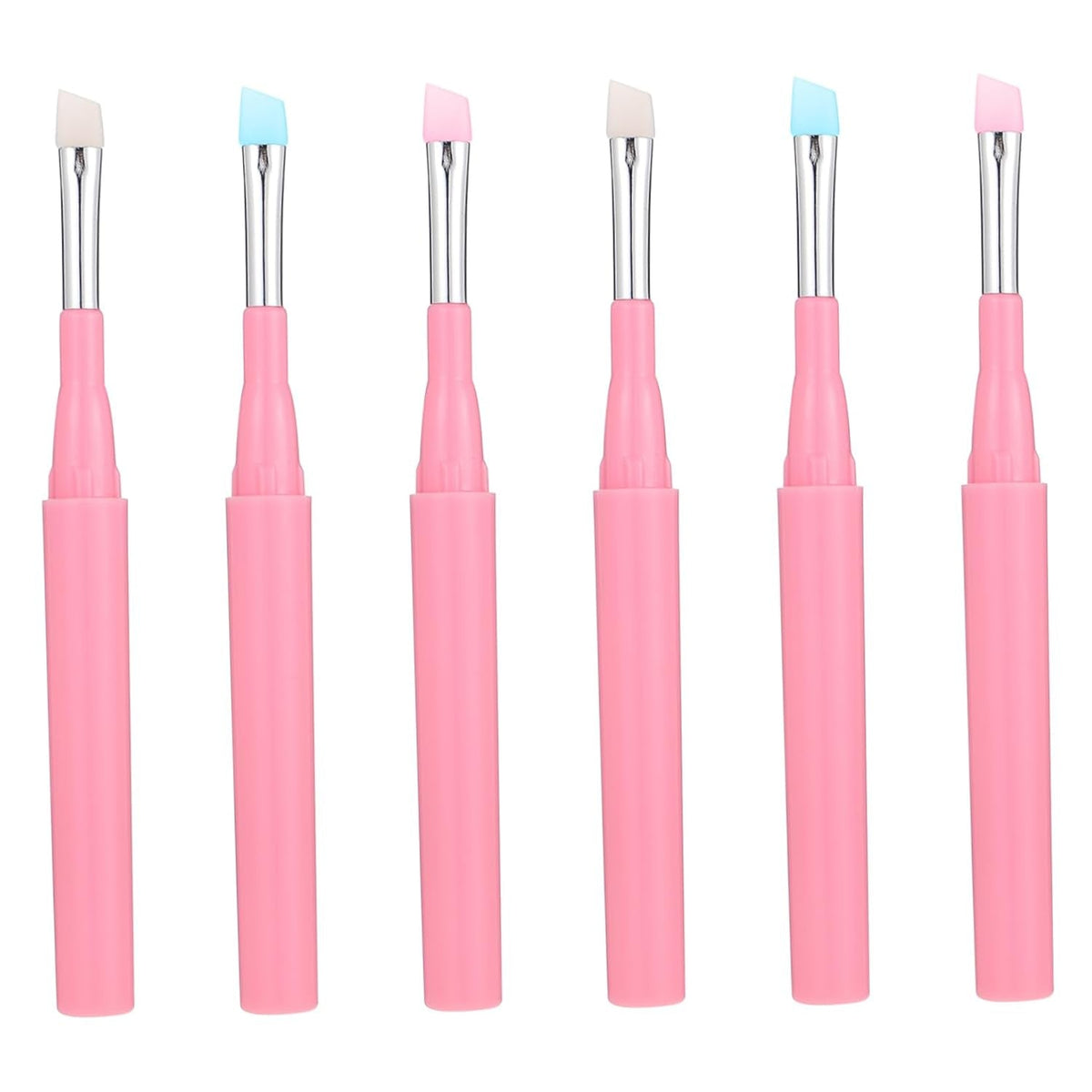 6Pcs Eyebrow Makeup Brush Set Silicone for Lip and Brow