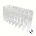 7-Slot Transparent Plastic Cosmetic Organizer Multi-Functional Makeup Holder for Home Office Bathroom Dressing Table Sorting - LeeHT