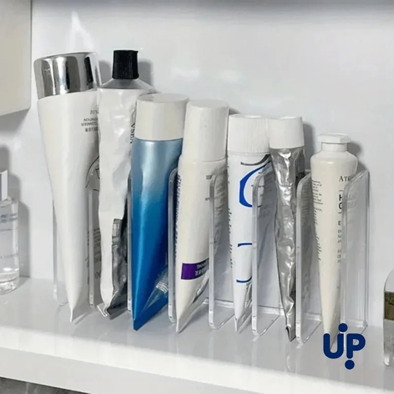 7-Slot Transparent Plastic Cosmetic Organizer Multi-Functional Makeup Holder for Home Office Bathroom Dressing Table Sorting - LeeHT