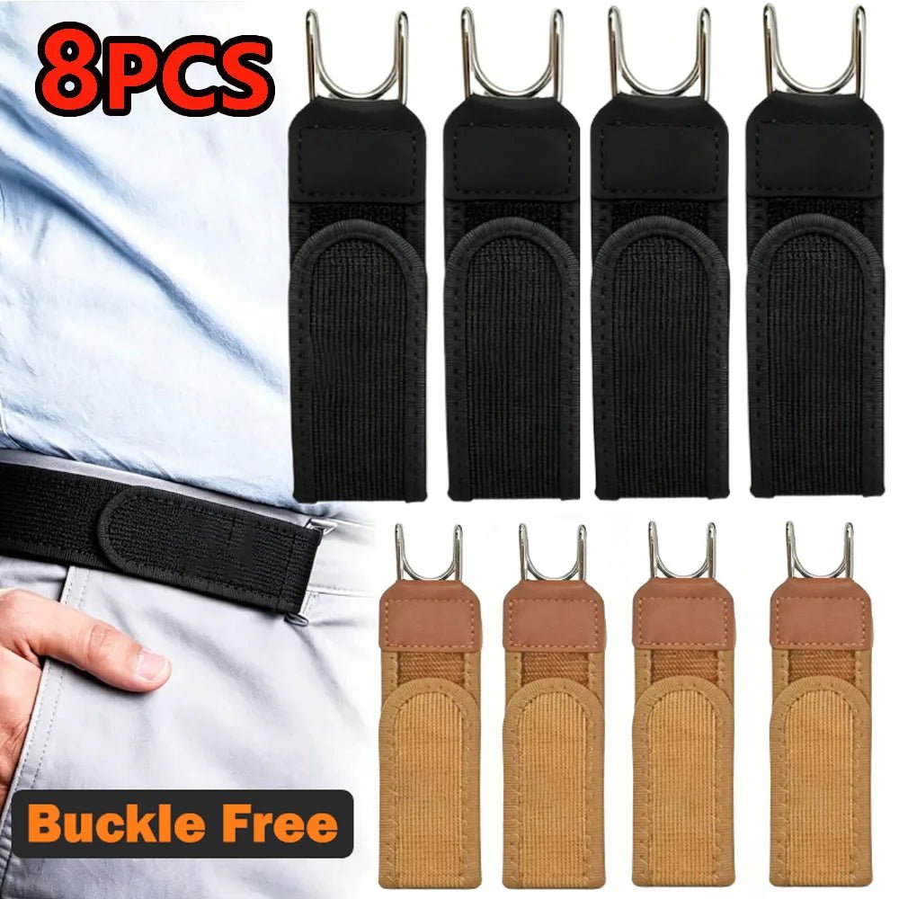 Adjustable Buckleless Belt for Men Hook Elastic Waist Buckle Free Waist Belt Tactical Casual No Buckle Invisible Belts Men Gift - LeeHT