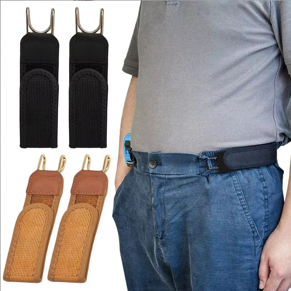 Adjustable Buckleless Belt for Men Hook Elastic Waist Buckle Free Waist Belt Tactical Casual No Buckle Invisible Belts Men Gift - LeeHT