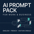 Premium navy and teal AI Prompt Pack digital product cover