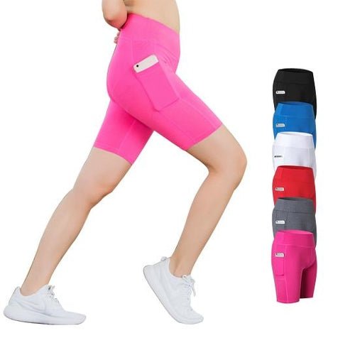 All Seasons Yoga Shorts Stretchable With Phone Pocket - LeeHT