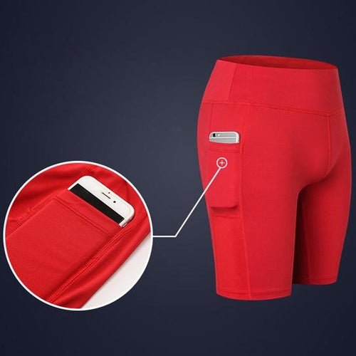 All Seasons Yoga Shorts Stretchable With Phone Pocket - LeeHT