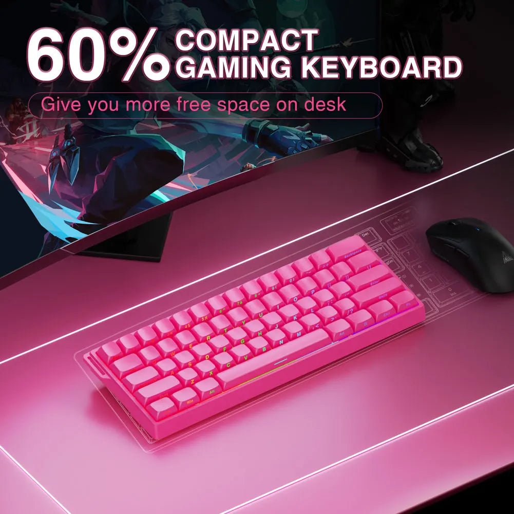 AULA WIN60 HE Pro MAX Wired Gaming Keyboard Hall Effect Magnetic Switch RT Adjustable Hot-Swap 8000Hz Esport Mechanical Keyboard - LeeHT