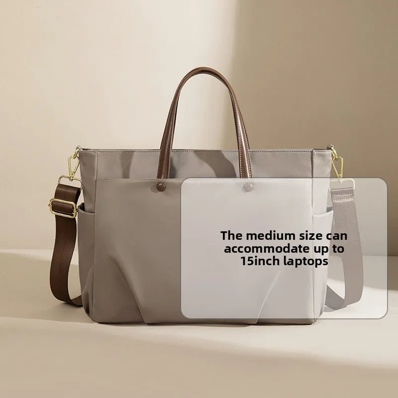 Bag for Women New Business Single Shoulder Bag Crossbody Large Capacity Handheld Polyester Waterproof Document Bag - LeeHT