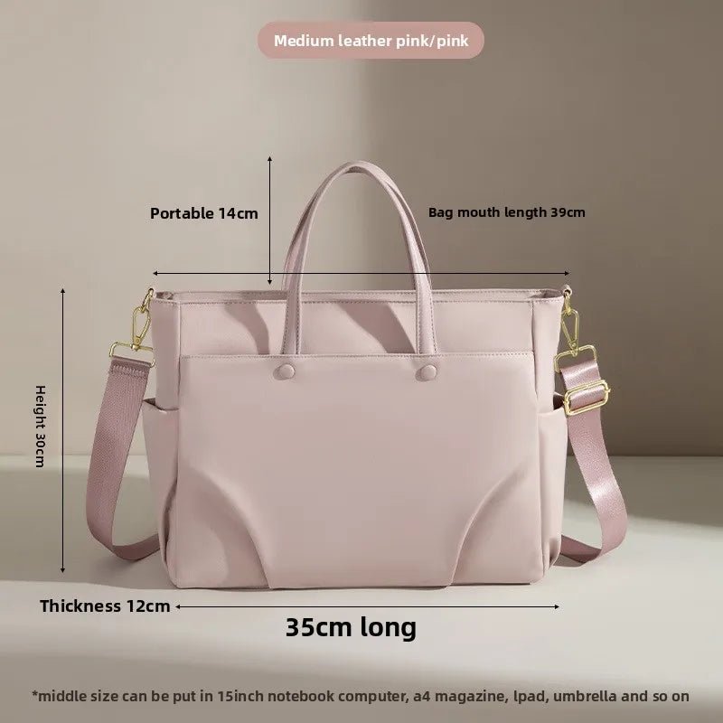 Bag for Women New Business Single Shoulder Bag Crossbody Large Capacity Handheld Polyester Waterproof Document Bag - LeeHT