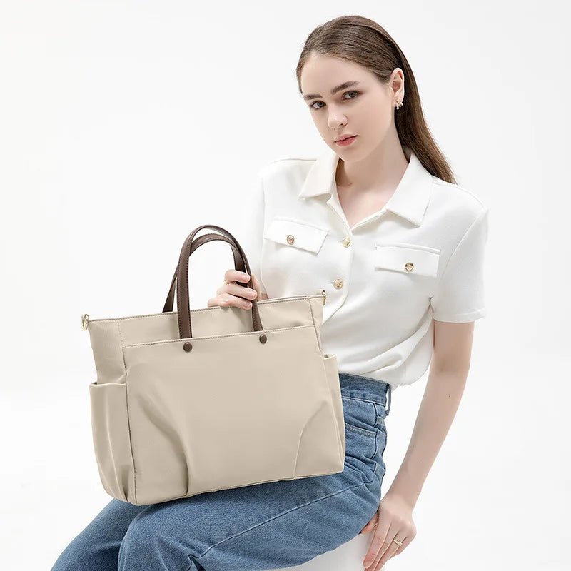 Bag for Women New Business Single Shoulder Bag Crossbody Large Capacity Handheld Polyester Waterproof Document Bag - LeeHT
