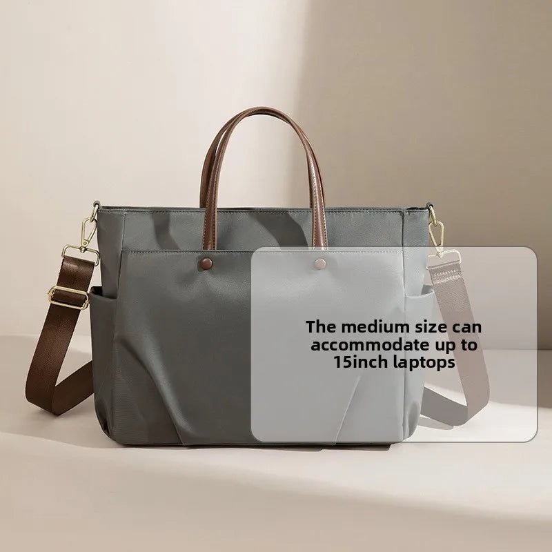 Bag for Women New Business Single Shoulder Bag Crossbody Large Capacity Handheld Polyester Waterproof Document Bag - LeeHT