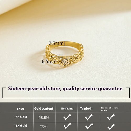Bague Large Luxe 18K – Intemporelle - LeeHT