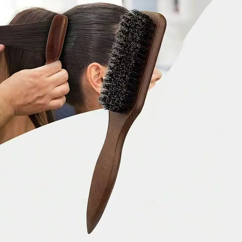 Boar Bristle Hair Brush (Unisex) - Fragrance-Free Professional Barber Styling Bristle Brush, Suitable for Thick/Fine Hair - LeeHT