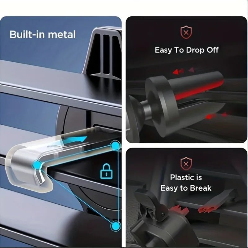 Car Phone Holder Car Air Vent Clip Mount Mobile Cell Stand Smartphone GPS Support For 4.7-6.7 Inch Mobile Devices - LeeHT