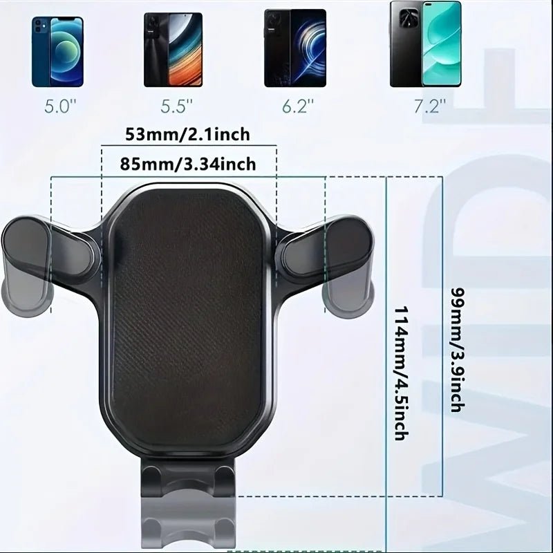 Car Phone Holder Car Air Vent Clip Mount Mobile Cell Stand Smartphone GPS Support For 4.7-6.7 Inch Mobile Devices - LeeHT