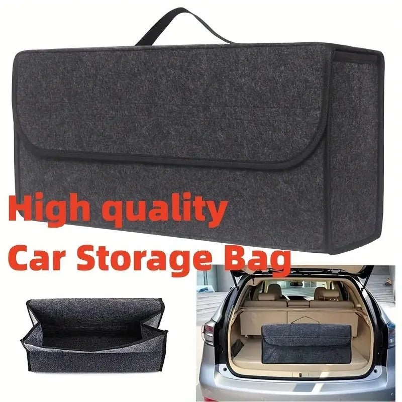 Car Trunk soft Organizer Felt Storage Box Accessories Large Anti Slip Compartment Boot Storage Organizer Tool Car Storage Bag - LeeHT
