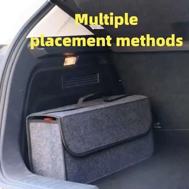 Car Trunk soft Organizer Felt Storage Box Accessories Large Anti Slip Compartment Boot Storage Organizer Tool Car Storage Bag - LeeHT