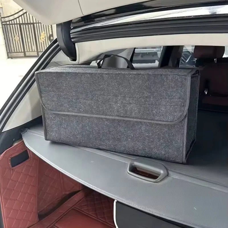 Car Trunk soft Organizer Felt Storage Box Accessories Large Anti Slip Compartment Boot Storage Organizer Tool Car Storage Bag - LeeHT
