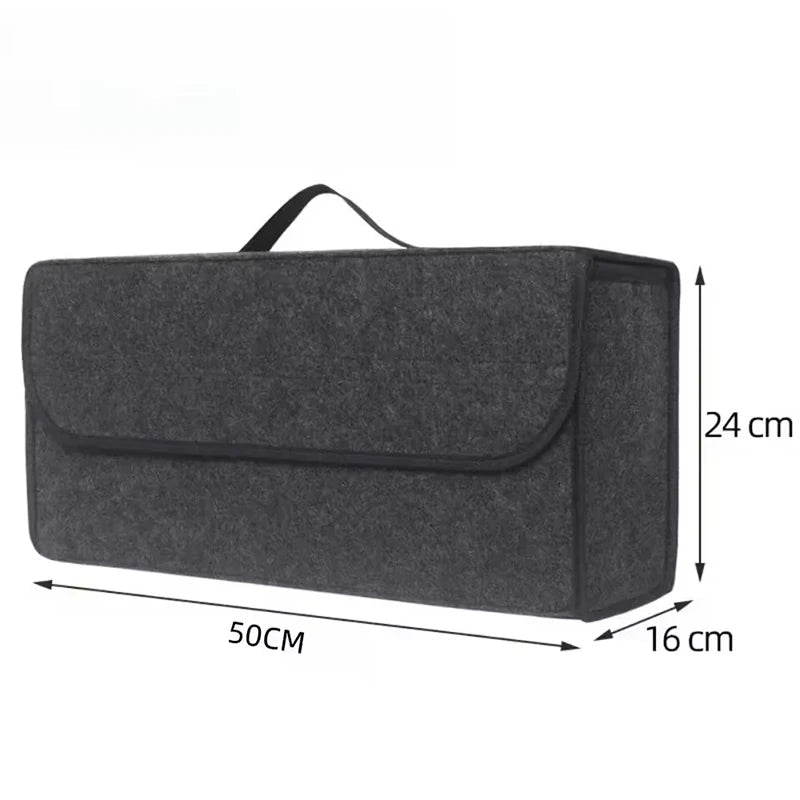 Car Trunk soft Organizer Felt Storage Box Accessories Large Anti Slip Compartment Boot Storage Organizer Tool Car Storage Bag - LeeHT