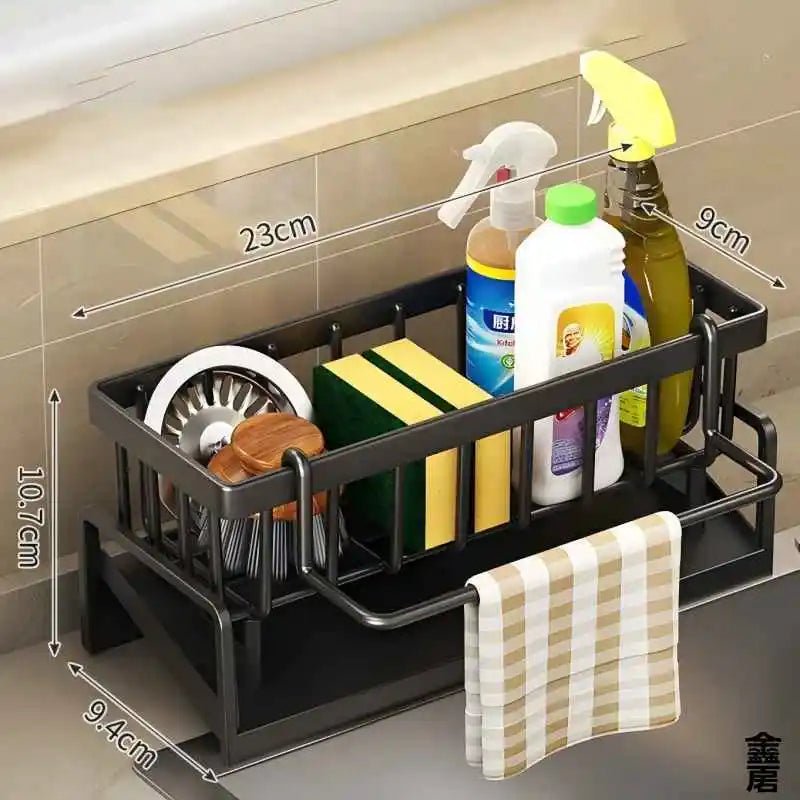 Compact Tap-Mounted Spice Shelf – Sink Organizer with Drainage Rack – Space-Saving Kitchen Storage for Utensils/Accessories - LeeHT