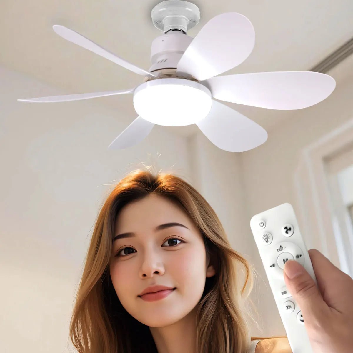 E27 with Remote LED 30W 40W Ceiling Fan Light Dimming Function Suitable for Living Room Study and Home Use 85-265V - LeeHT