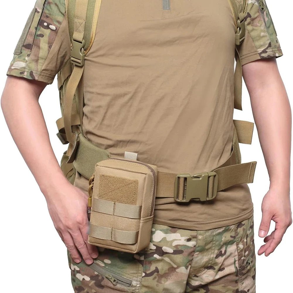 EDC Molle Tactical Pouch Waist Pack Compact Utility Pouches Waist Belt Bag Medical Bags Phone Case Outdoor Hunting Accessories - LeeHT